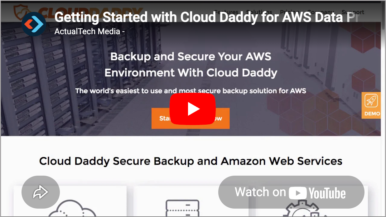 Video: How to Deploy the New Cloud Daddy for AWS Data Protection and Disaster Recovery