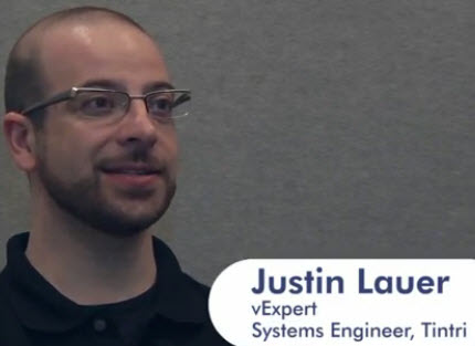 vExpert Justin Lauer of Tintri Interviewed at VMworld 2011 (@justin_lauer @TintriInc)